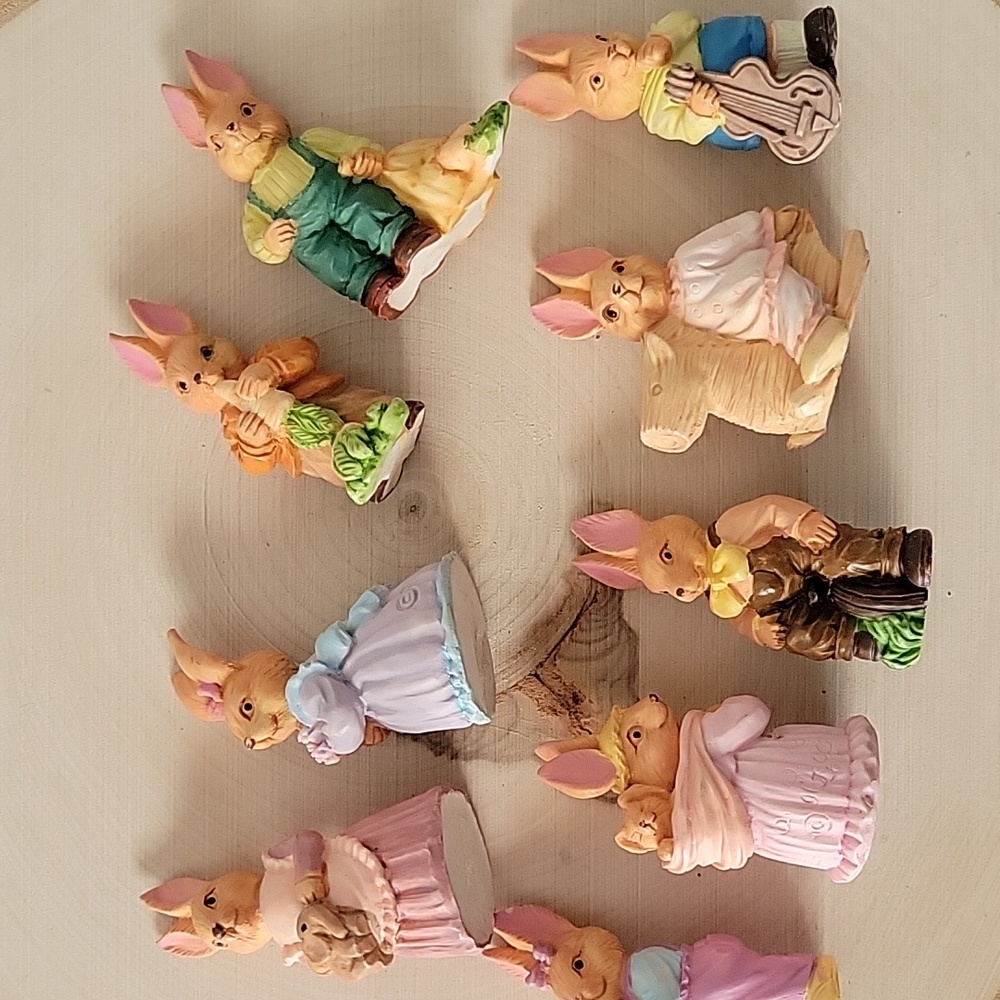 Handcrafted Rabbit Figurines Set - Multicolor - Picture 8 of 10